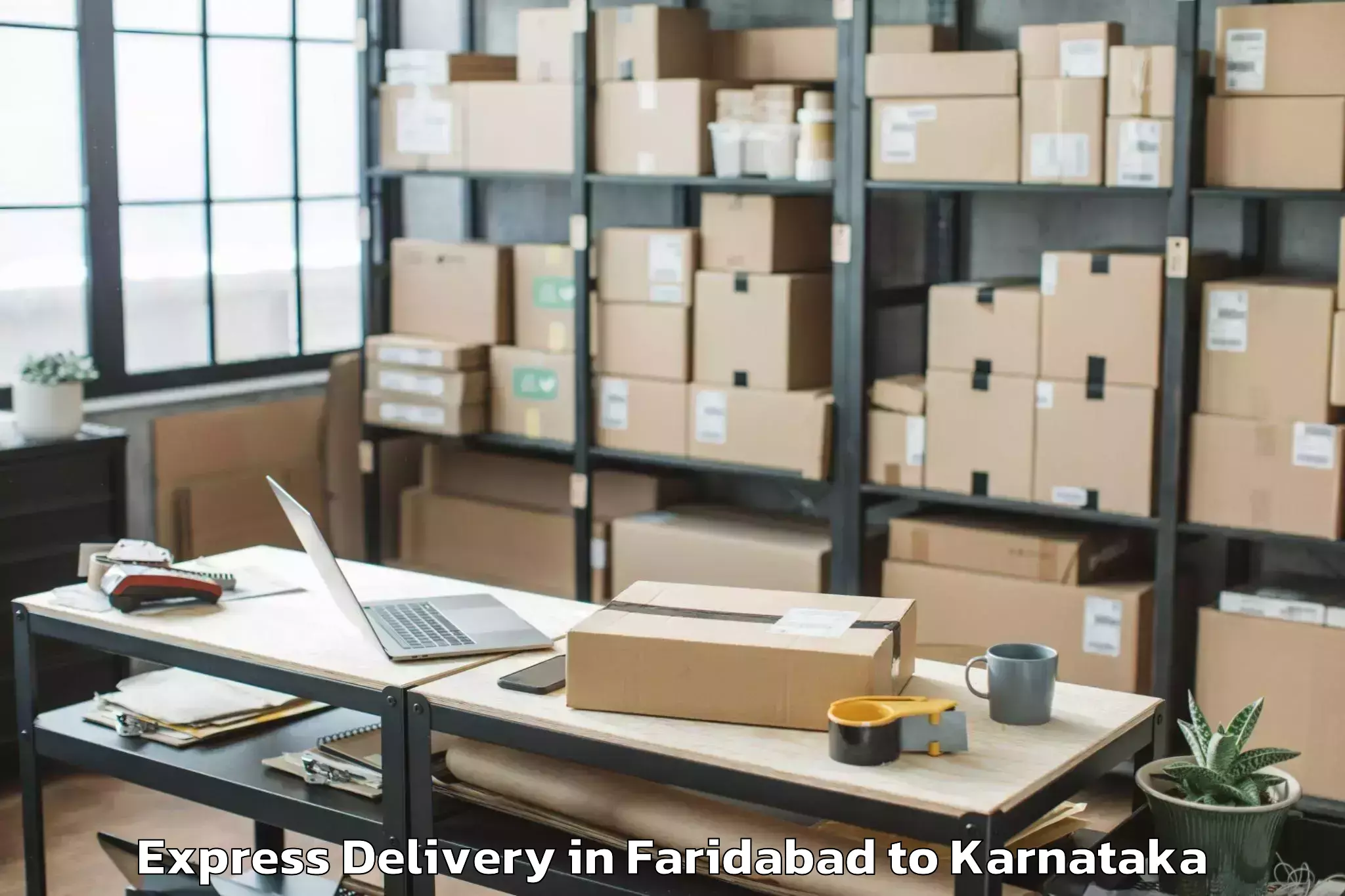 Top Faridabad to Aurad Express Delivery Available